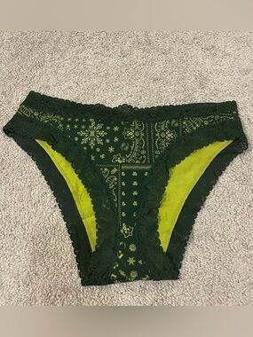 Savage X Fenty Essentials Lace Trim Stretch Cotton Cheeky Brief Underwear
